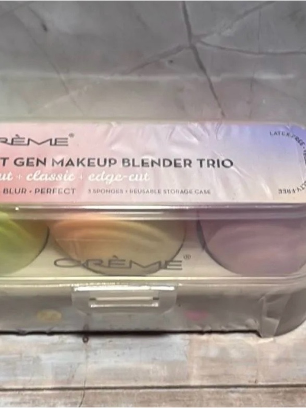 Crème Next Gen Makeup Blender Trio - Pastel Green, Yellow, Lavender